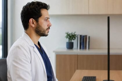 Médico utilizando IA