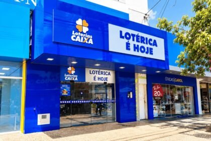 Fachada da Lotérica É Hoje, que se destaca pela organização de bolões de altas dezenas, incluindo apostas máximas da Mega-Sena.